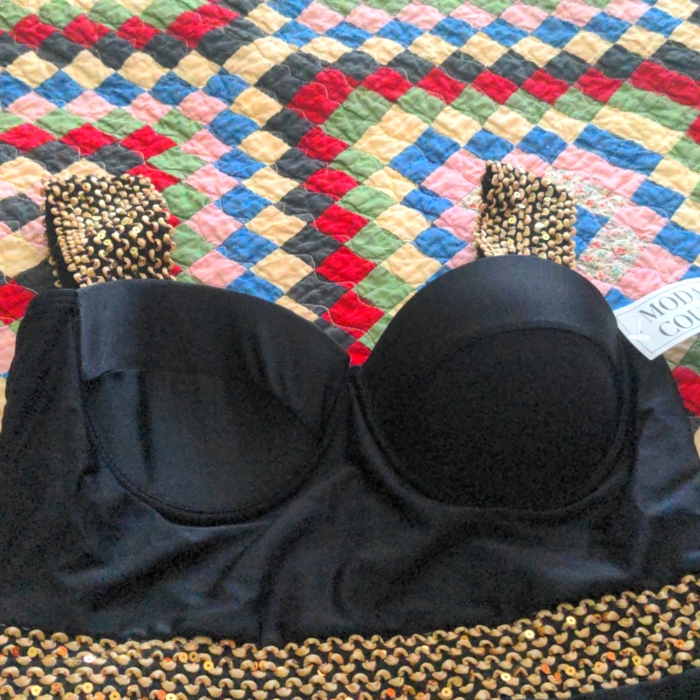 black Push Up One Piece Swimsuit